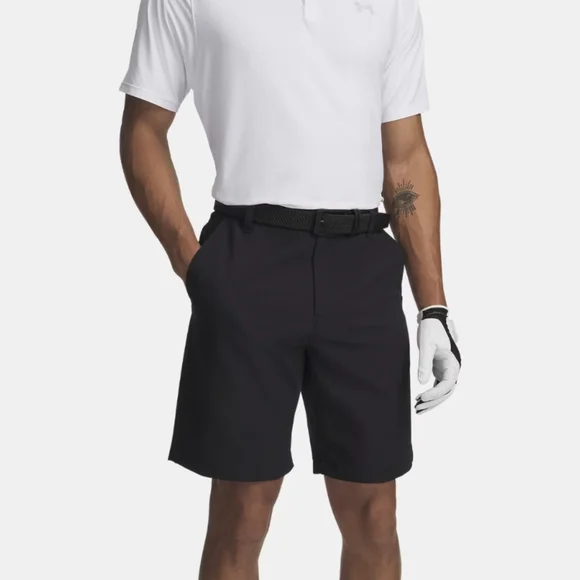 Under Armour Men's Black Flat Front Shorts - Picture 5 of 5